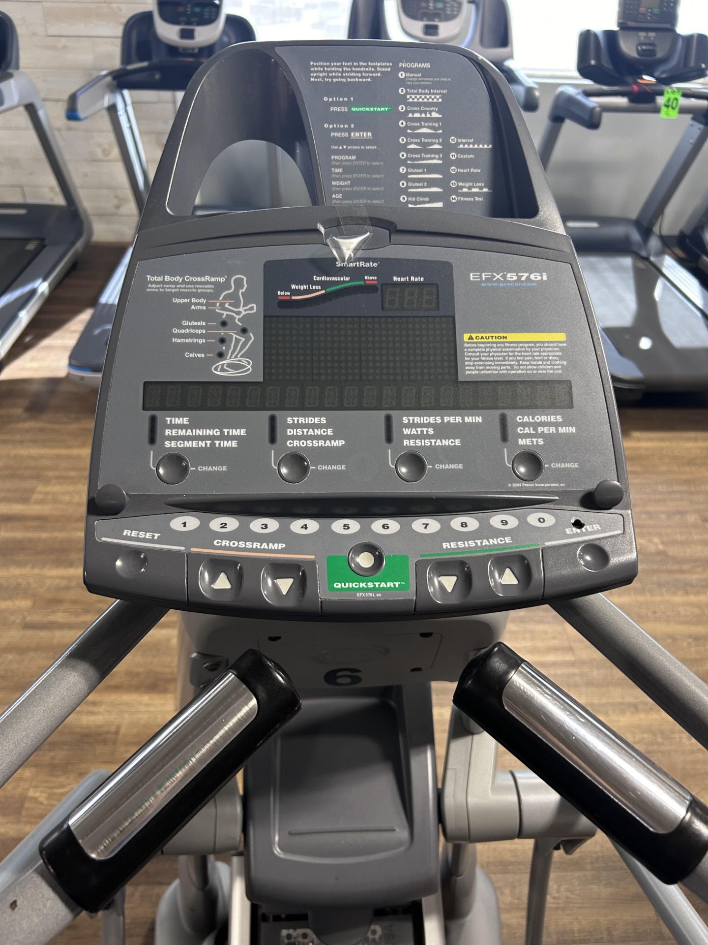 PRECOR mod. EFX576i Elliptical Cross-Trainer, Premium Commercial Series - See Notes - Image 4 of 7
