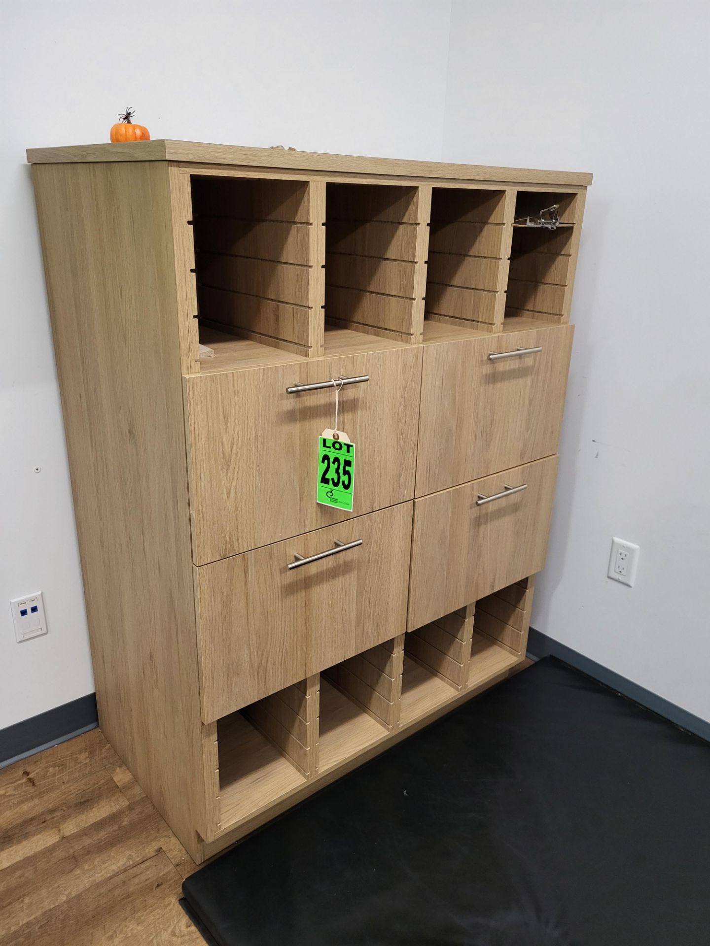 Storage Unit with 4 Pull-Out Drawers, 8 open cabinet sections with slots - Image 2 of 2