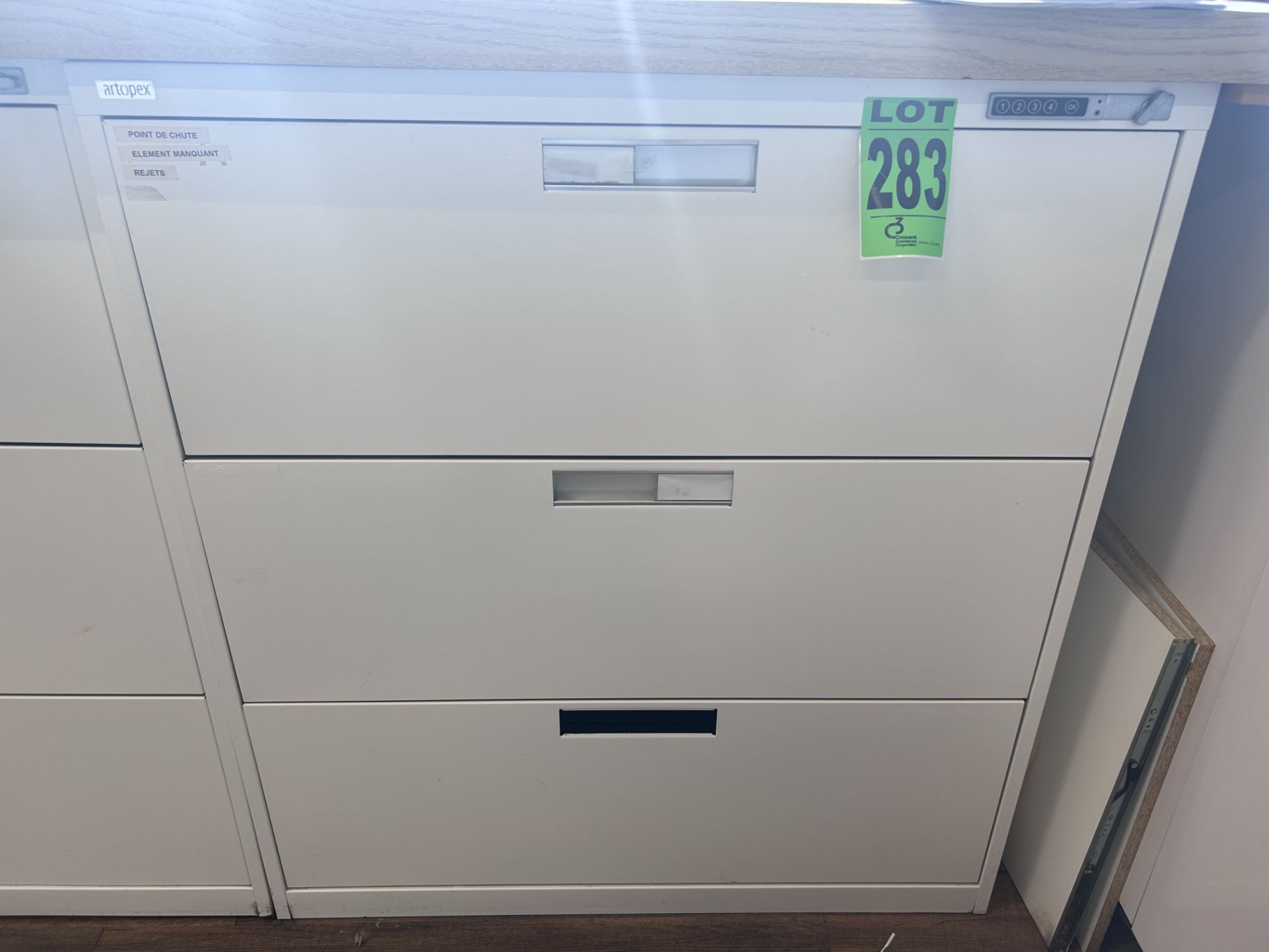 ARTOPEX 3-Drawer filing cabinet with numerical lock