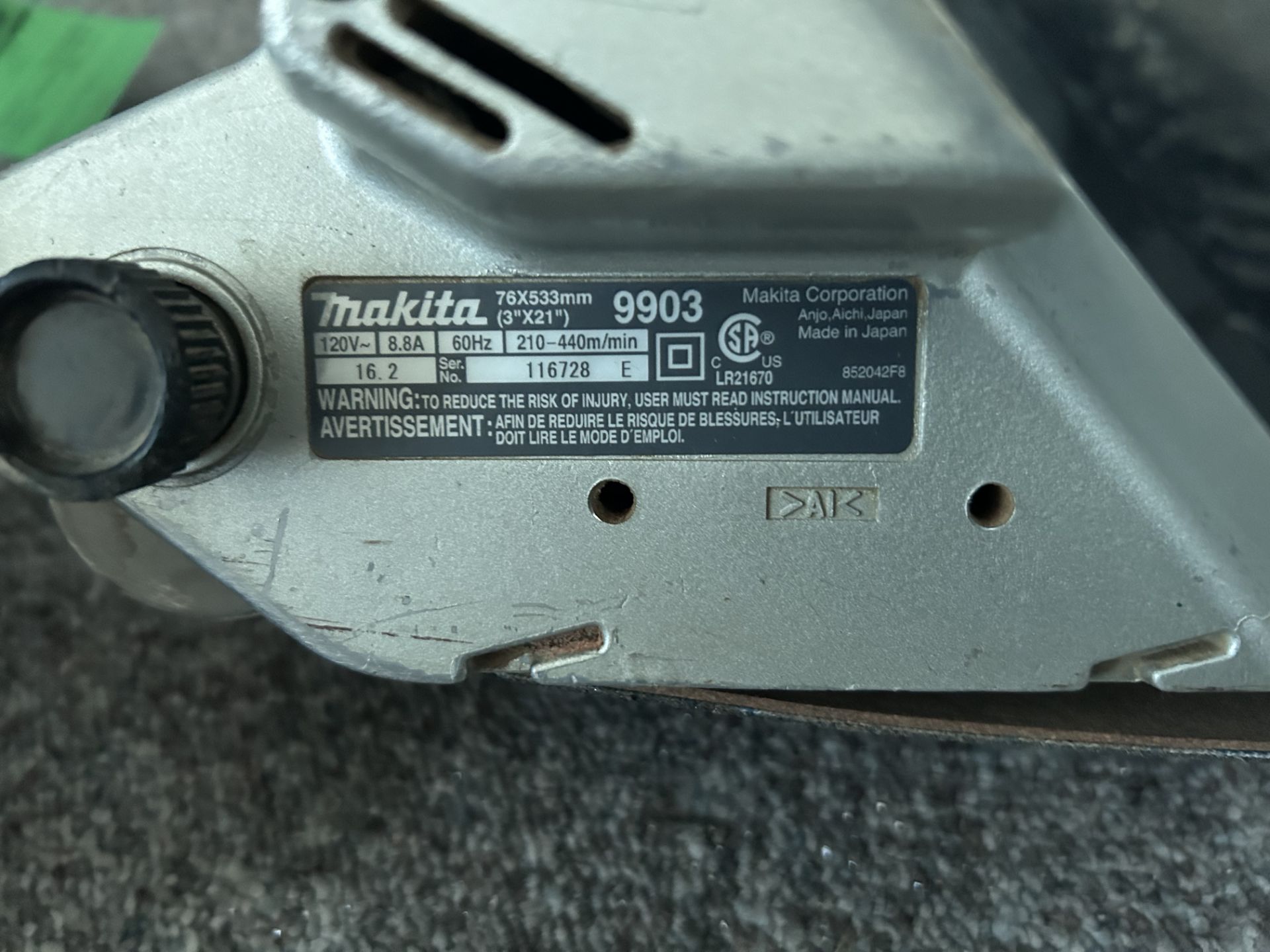 MAKITA Belt Sander Mod. 9903 3"x21" - Image 3 of 3