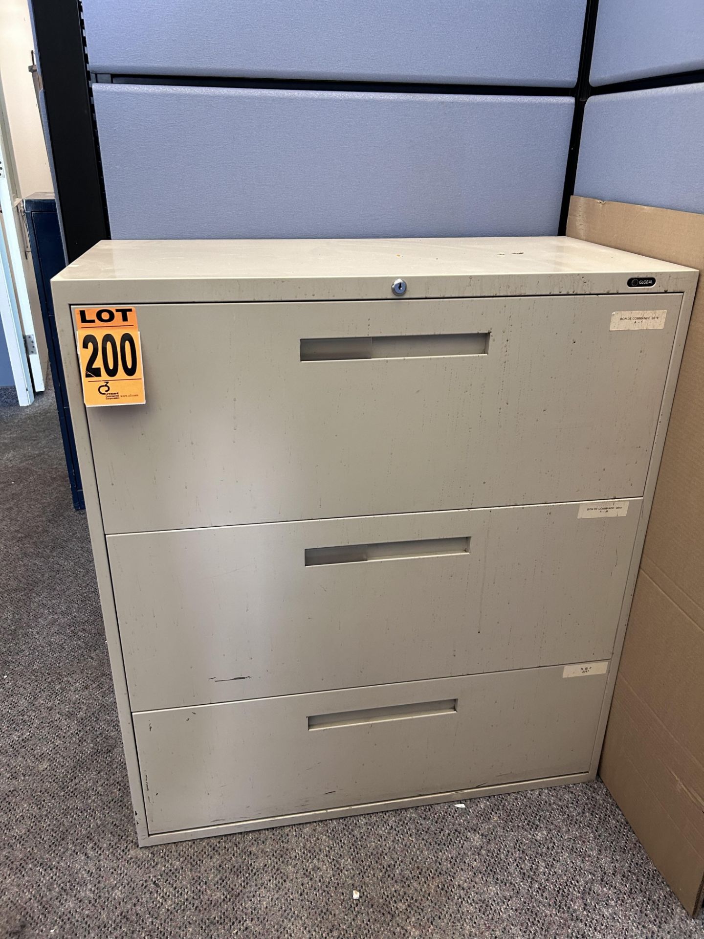 GLOBAL Vertical 3-door filing cabinet