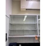 4-shelf cabinet with glass door