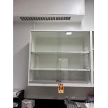 3-shelf cabinet with glass door