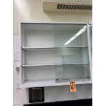 3-shelf cabinet with glass door