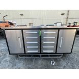 Brand New 7ft 10 Drawer 2 Cabinet Work Bench (NY256)