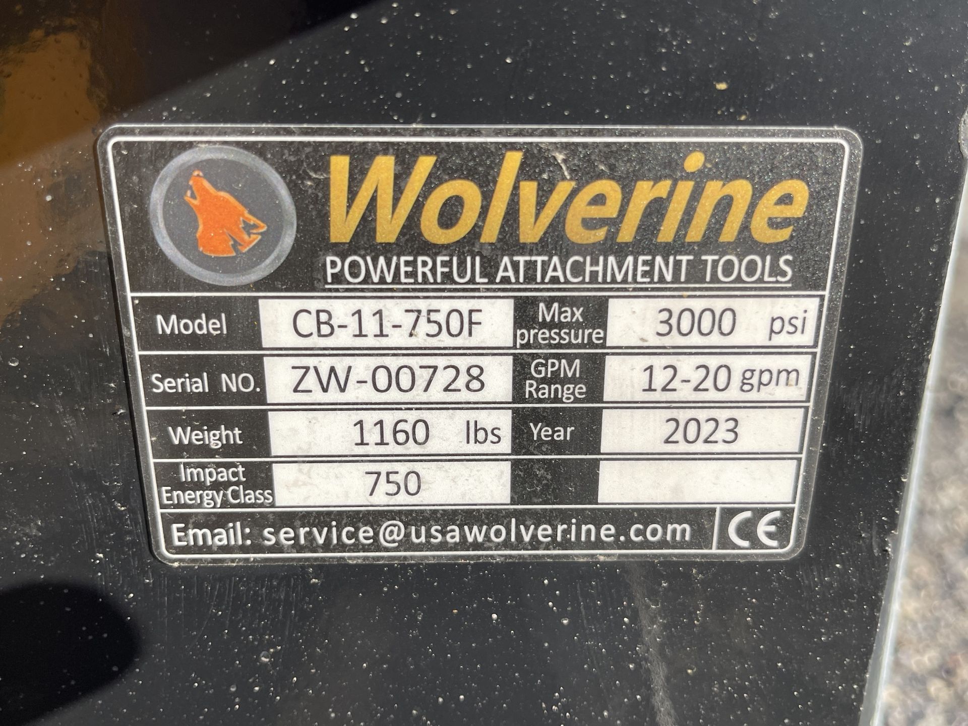 Brand New Wolverine CB-11-750F Concrete Breaker (C415E) - Image 2 of 9