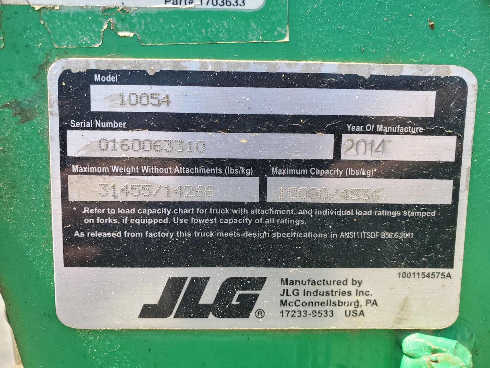 2014 JLG 10054 10,000lb Telehandler - Bild 23 aus 23