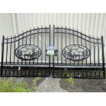 Lot of 5 Sets of 14ft "Deer" Iron Gates (NY652)