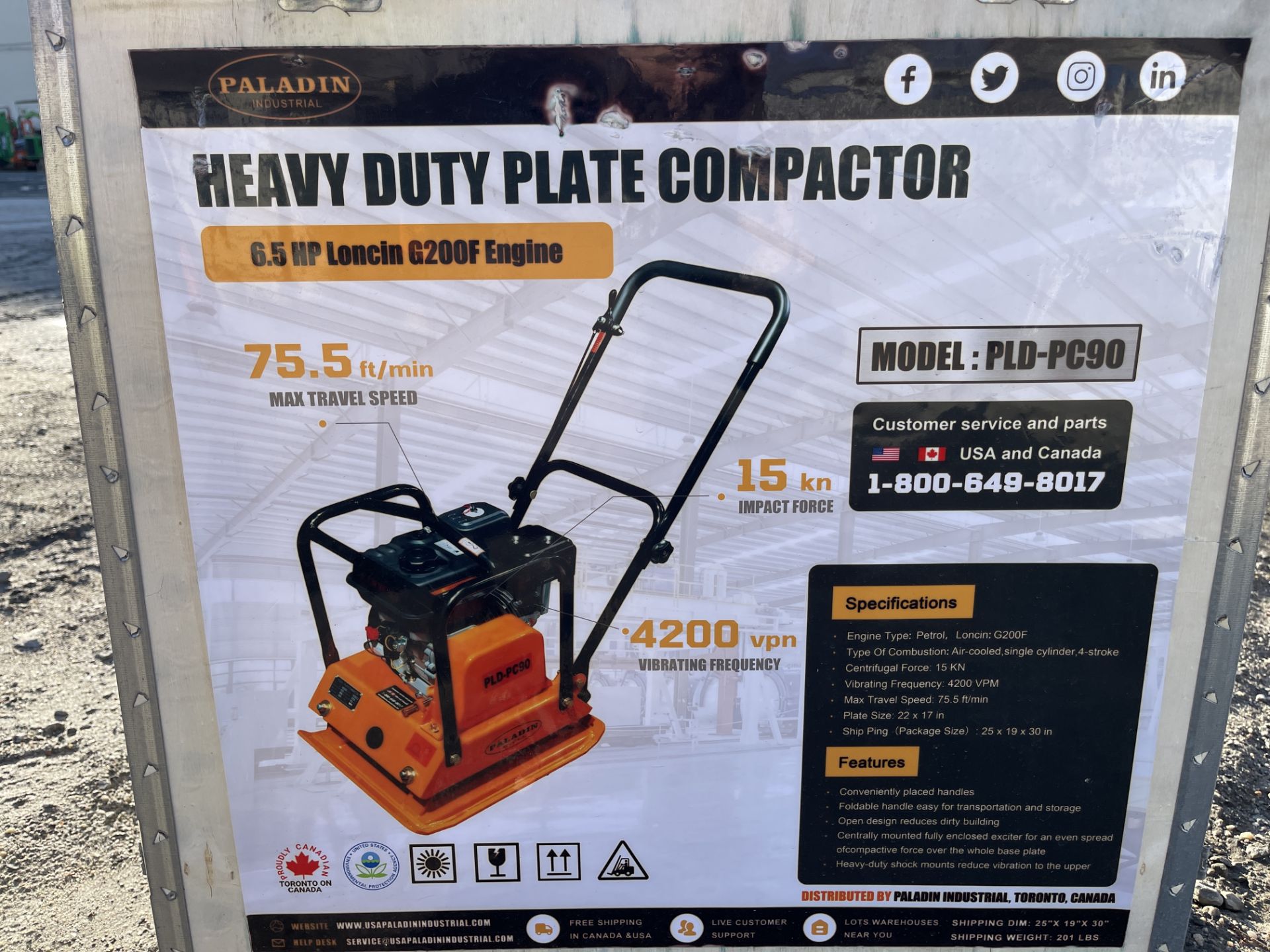 Paladin PLDPC90 Heavy Duty Plate Compactor (C405E) - Image 2 of 5