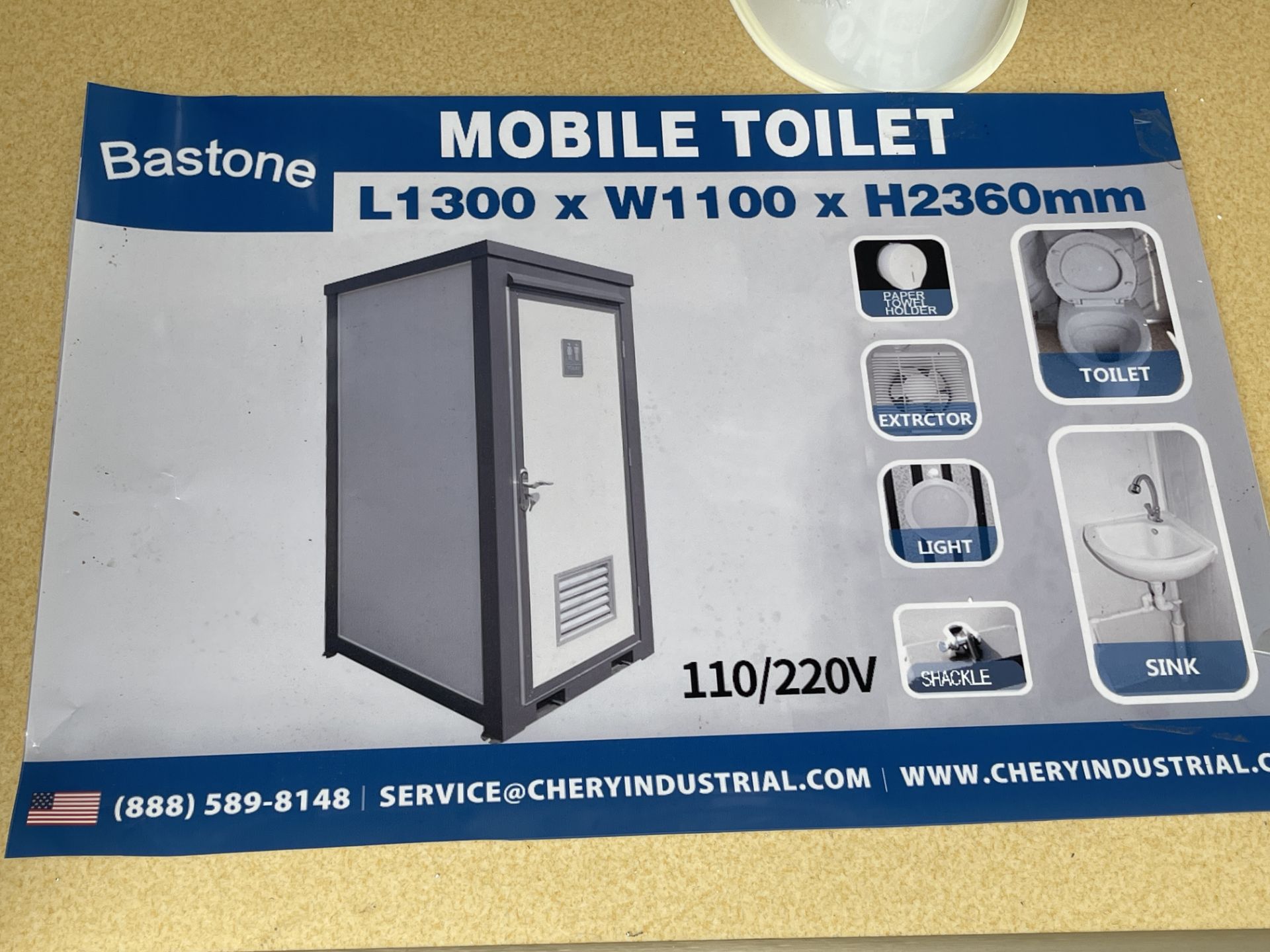 Brand New Bastone Mobile Bathroom (NY649) - Image 2 of 11
