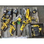 Lot of Dewalt Batteries and Tools (RAD21)
