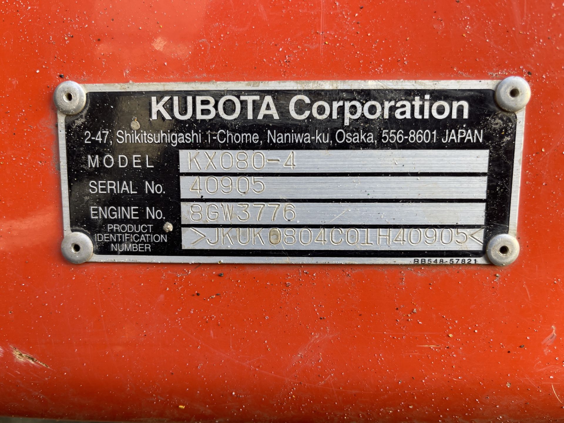 2017 Kubota KX080-4 Excavator - Image 21 of 21