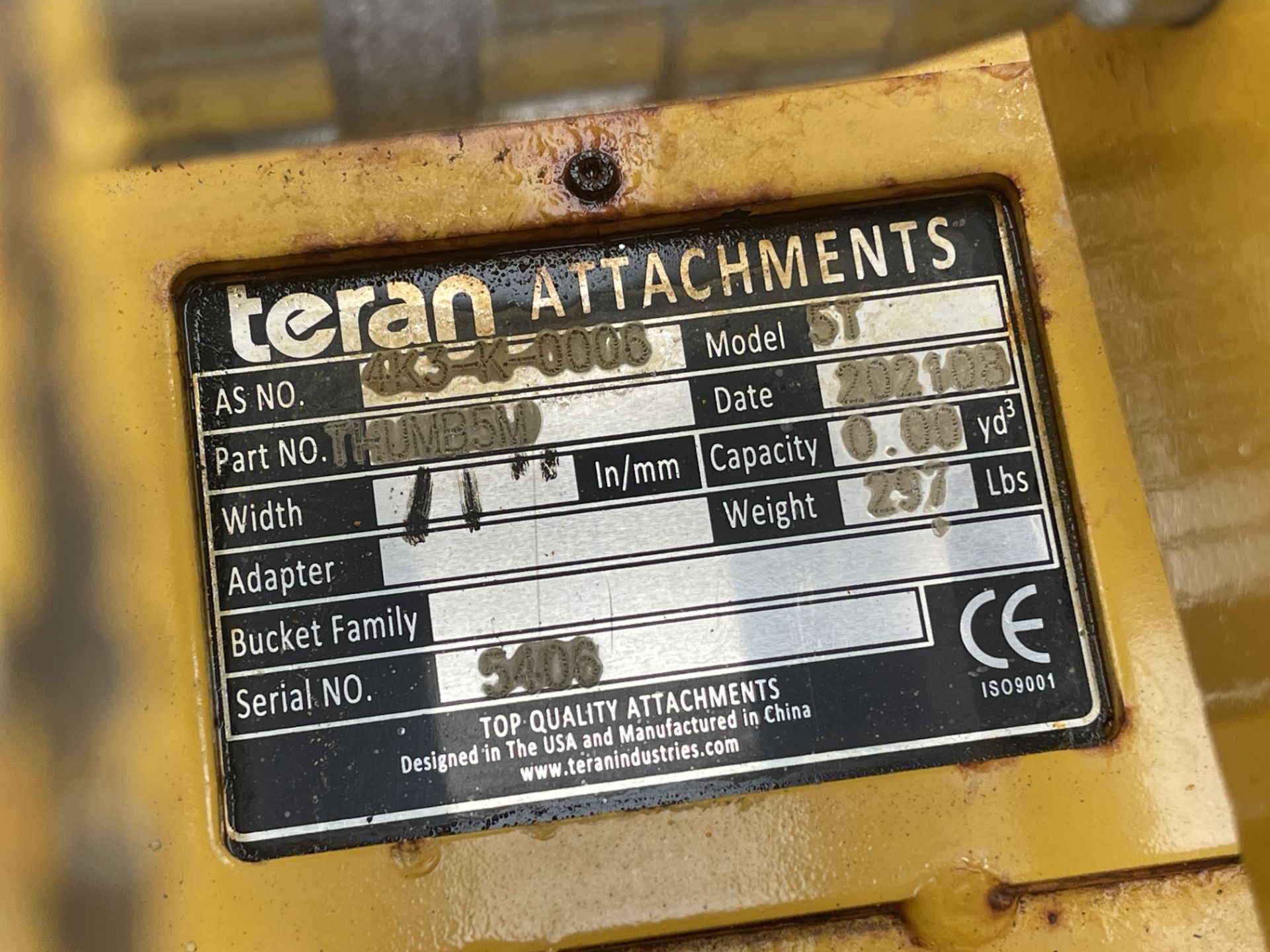 Teran 5 Ton Excavator Thumb Attachment (ES112) - Image 5 of 6