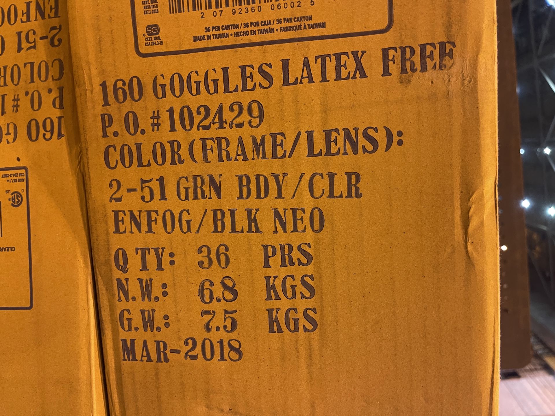 Lot of Brand New Encon Safety Goggles (BS110E) - Image 11 of 11