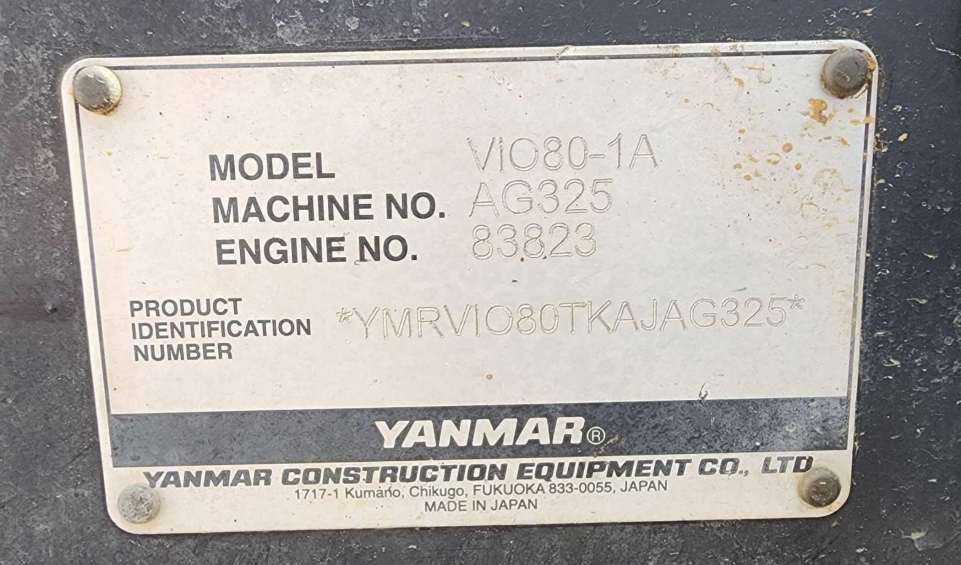 2019 Yanmar VIO80-1A Excavator - Image 6 of 6