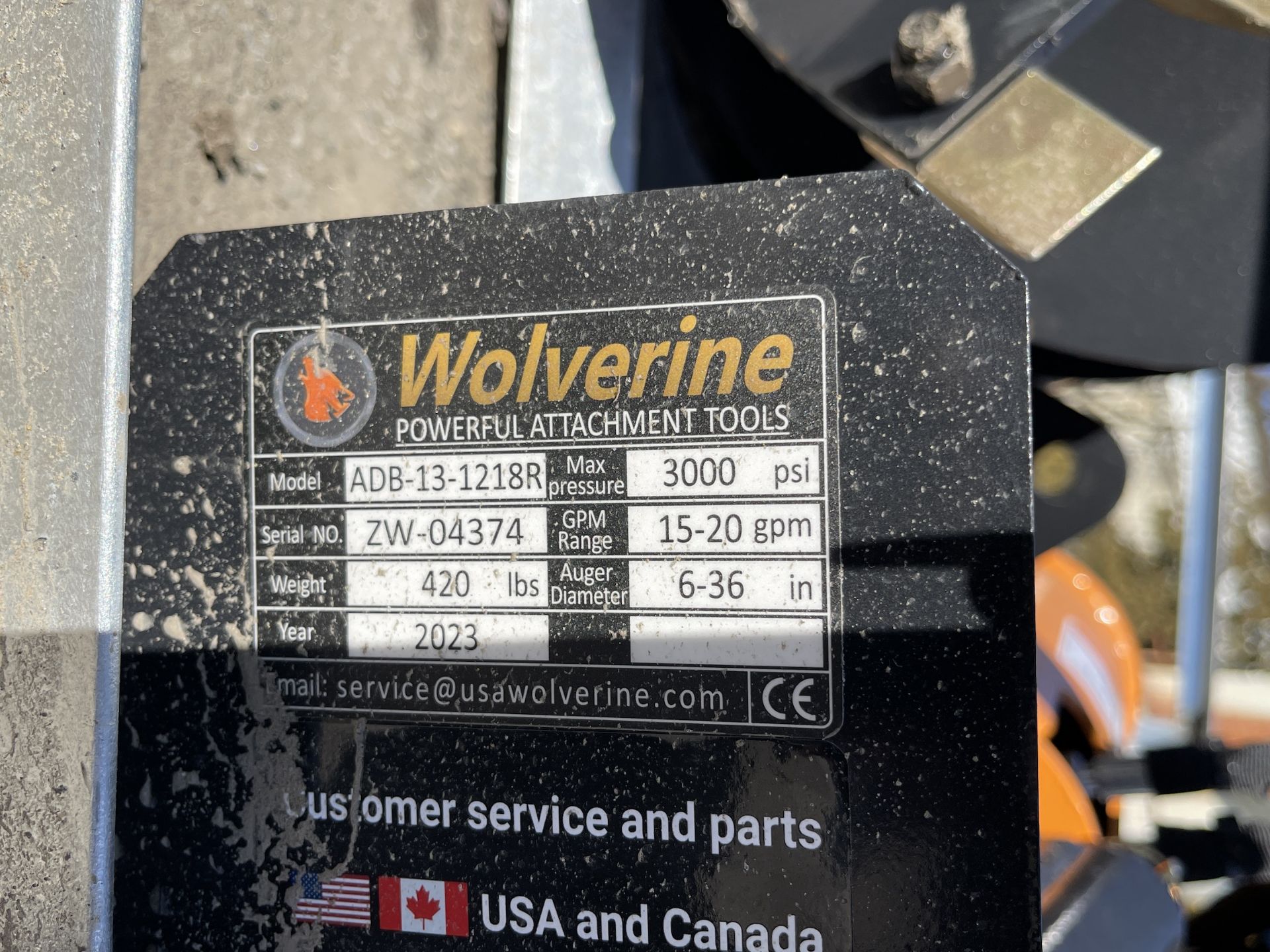 Brand New Wolverine Skid Steer Auger Attachment (C433E) - Image 3 of 7