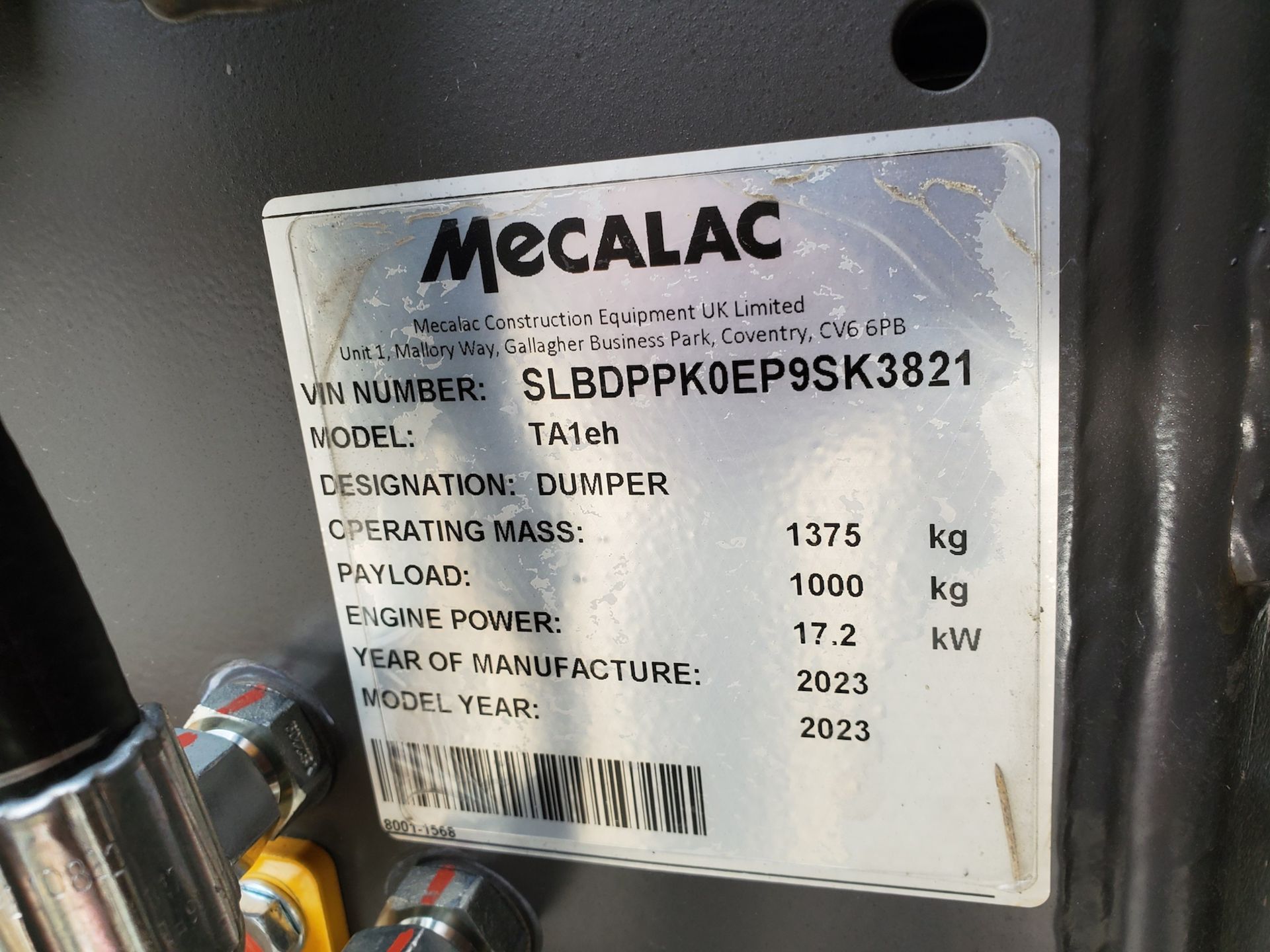 New 2023 Mecalac TA1EH Dumper - Image 22 of 22