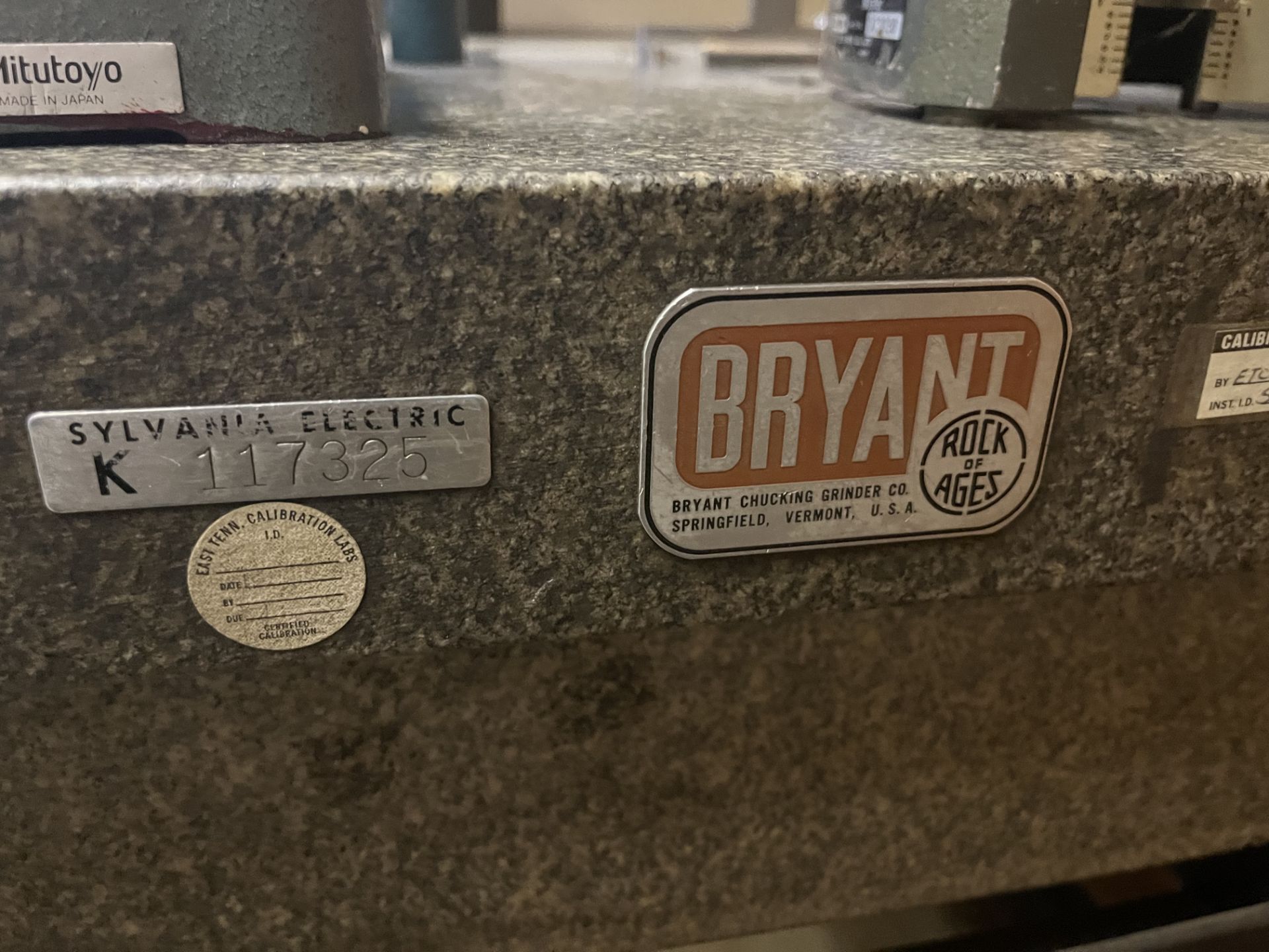 Bryant Granite Surface Plate on Metal Cart with Casters Surface Plate is 8"X48"X36" Cart is 46"X36" - Image 2 of 2