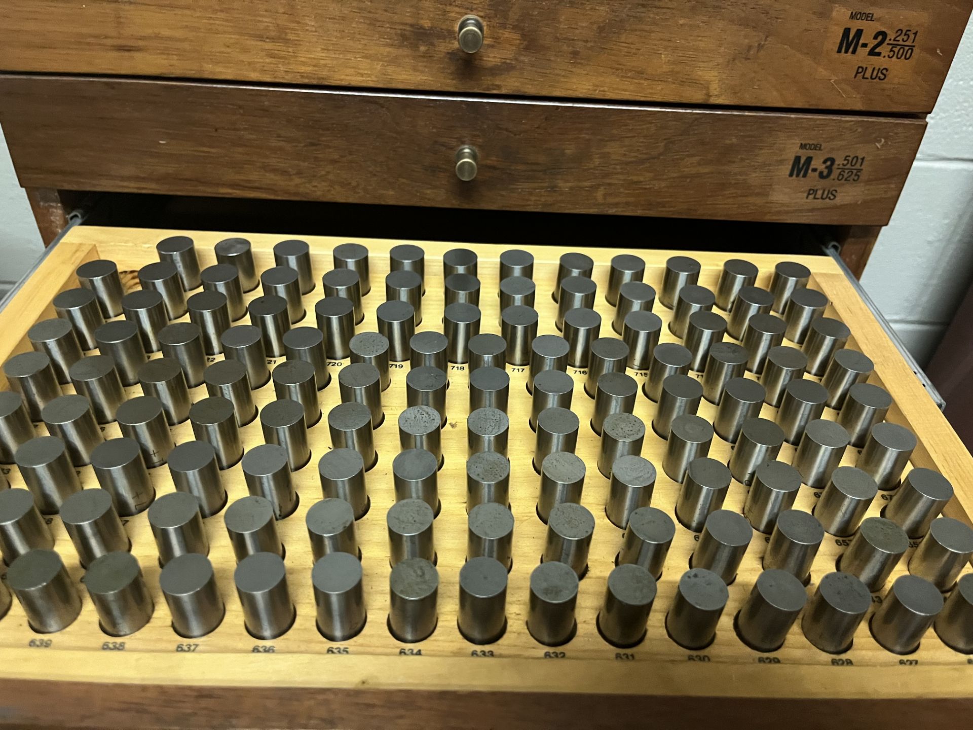 Set of Pin Gauges in 4-Drawer Wooden Cabinet From .051 to .750 - Image 4 of 4
