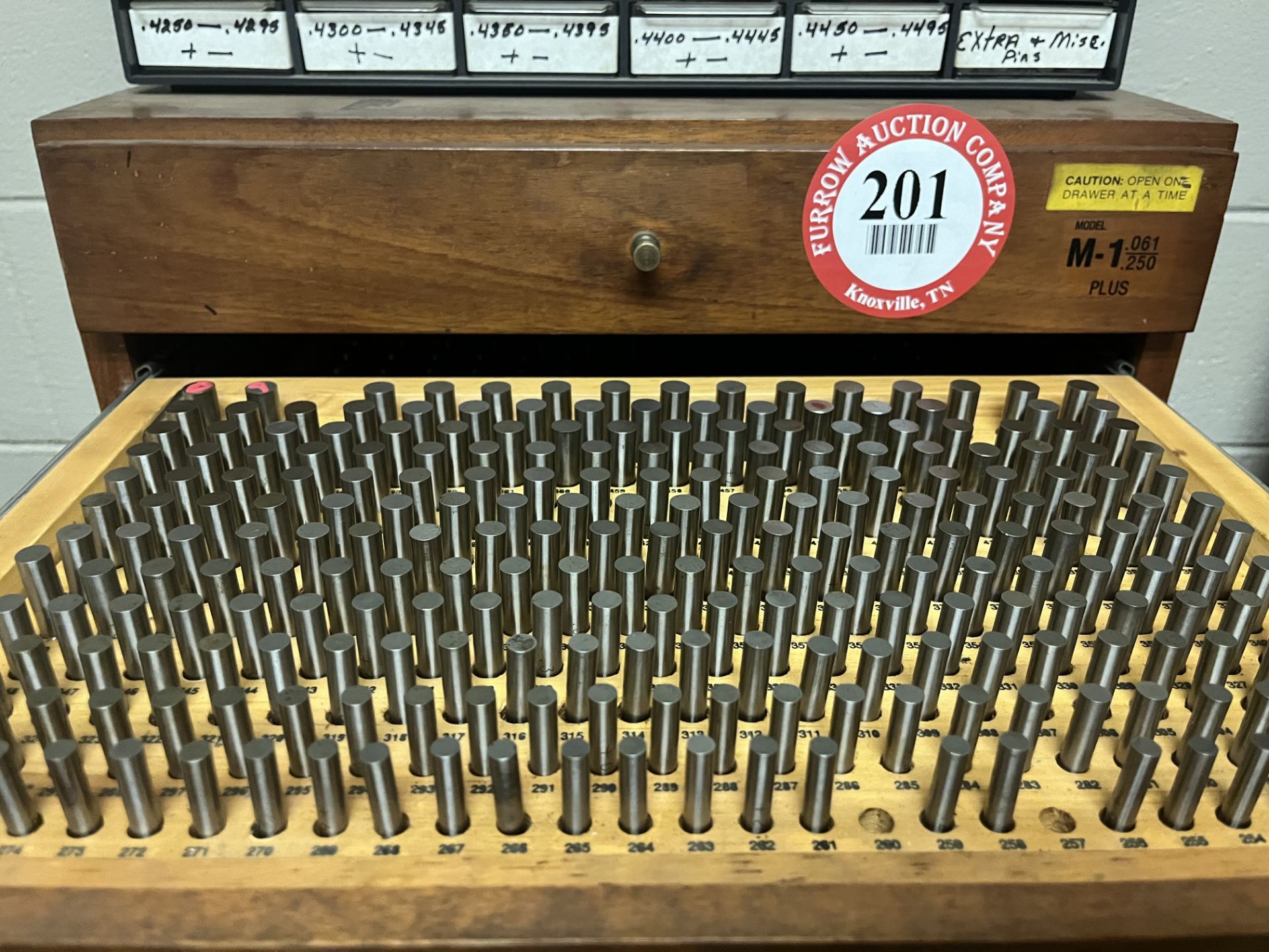 Set of Pin Gauges in 4-Drawer Wooden Cabinet From .051 to .750 - Image 2 of 4