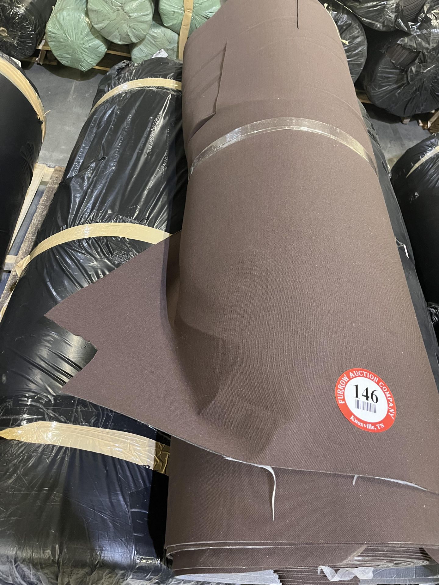 (3) 230 yards roll of Lining - Dark Brown - WP - Wave + 2mm foam + Tricot + Hydroguard - 58" (w)