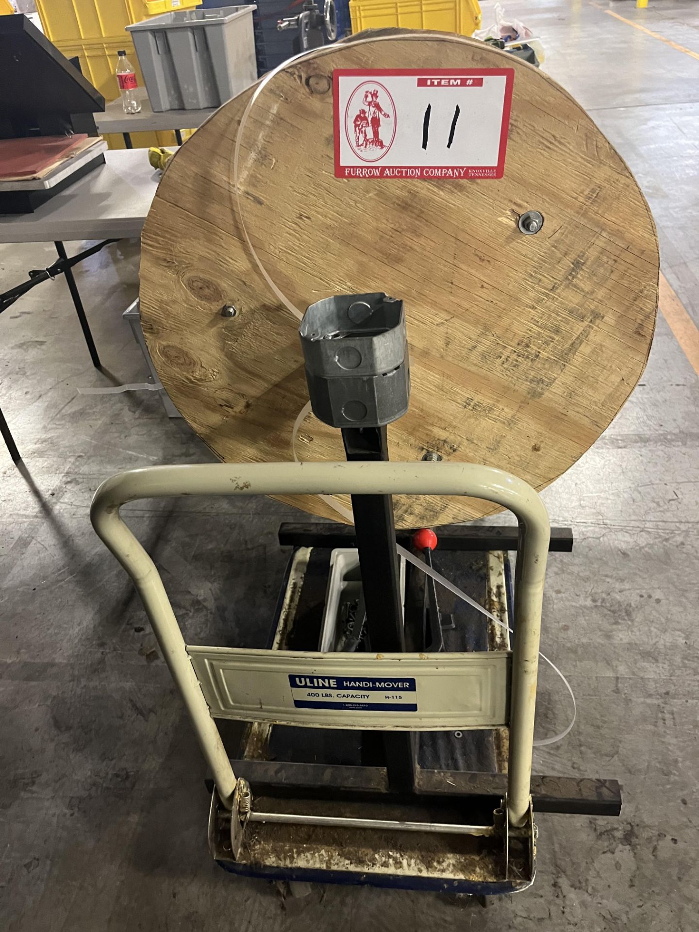 Custom built banding cart with nylon banding and tools