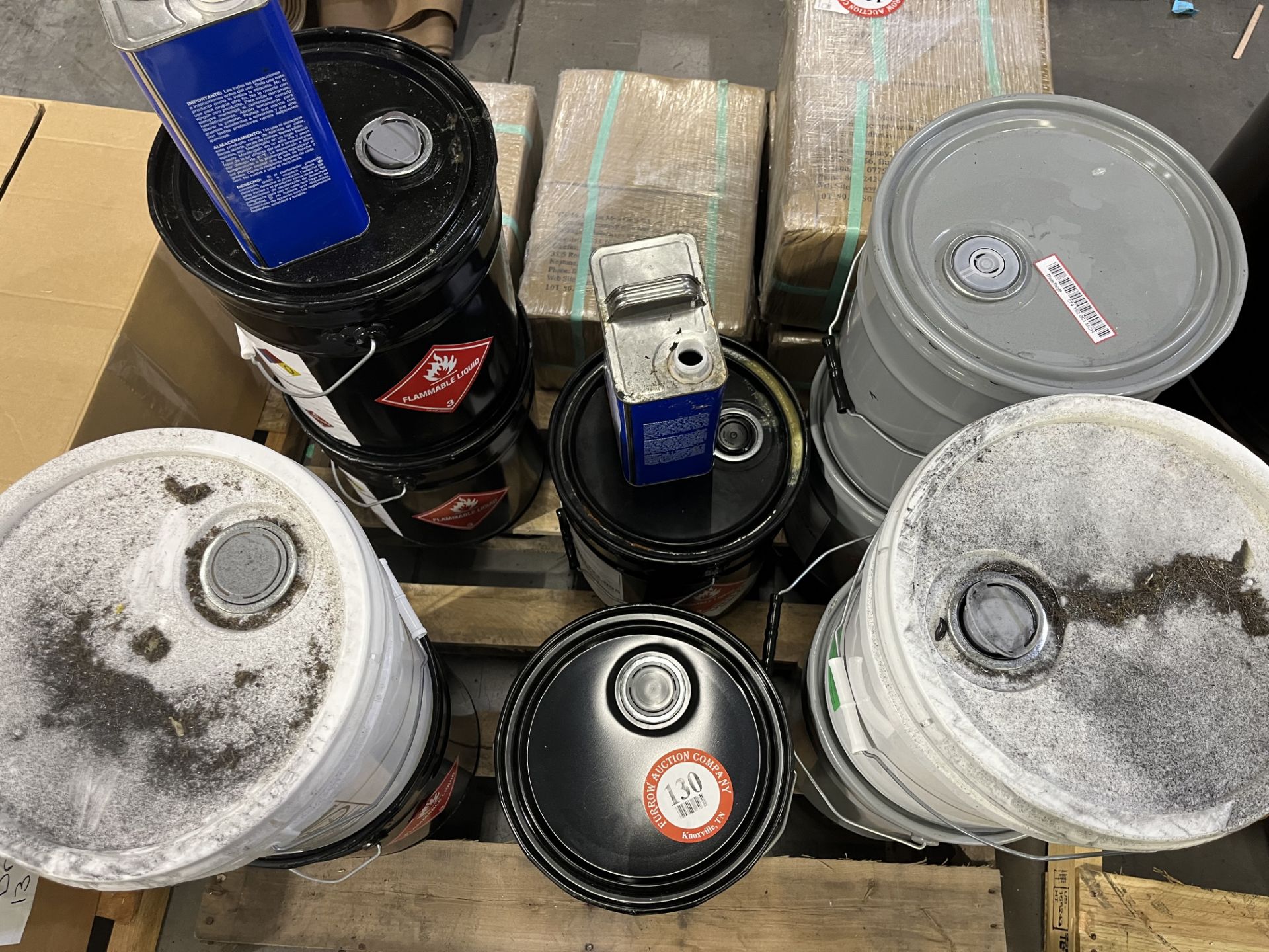 Contents of pallet - assorted 5-gallon buckets, (partial) of waterproof, urethane adhesive, - Image 4 of 4