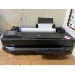 HP Design Jet T120 plus Printer with Printer Table & Accessories