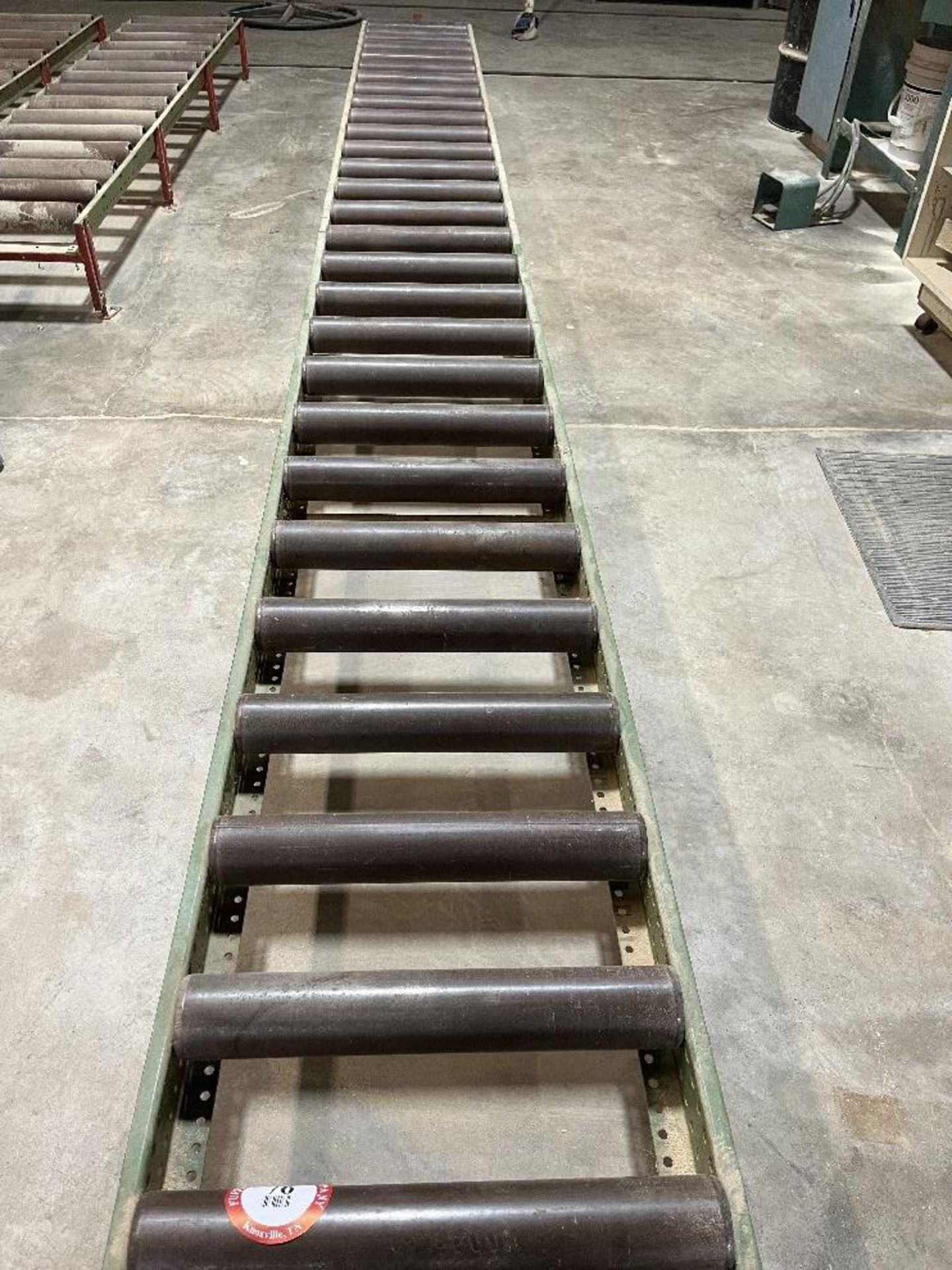 Six Sections 118" x 18.5" Roller Conveyor