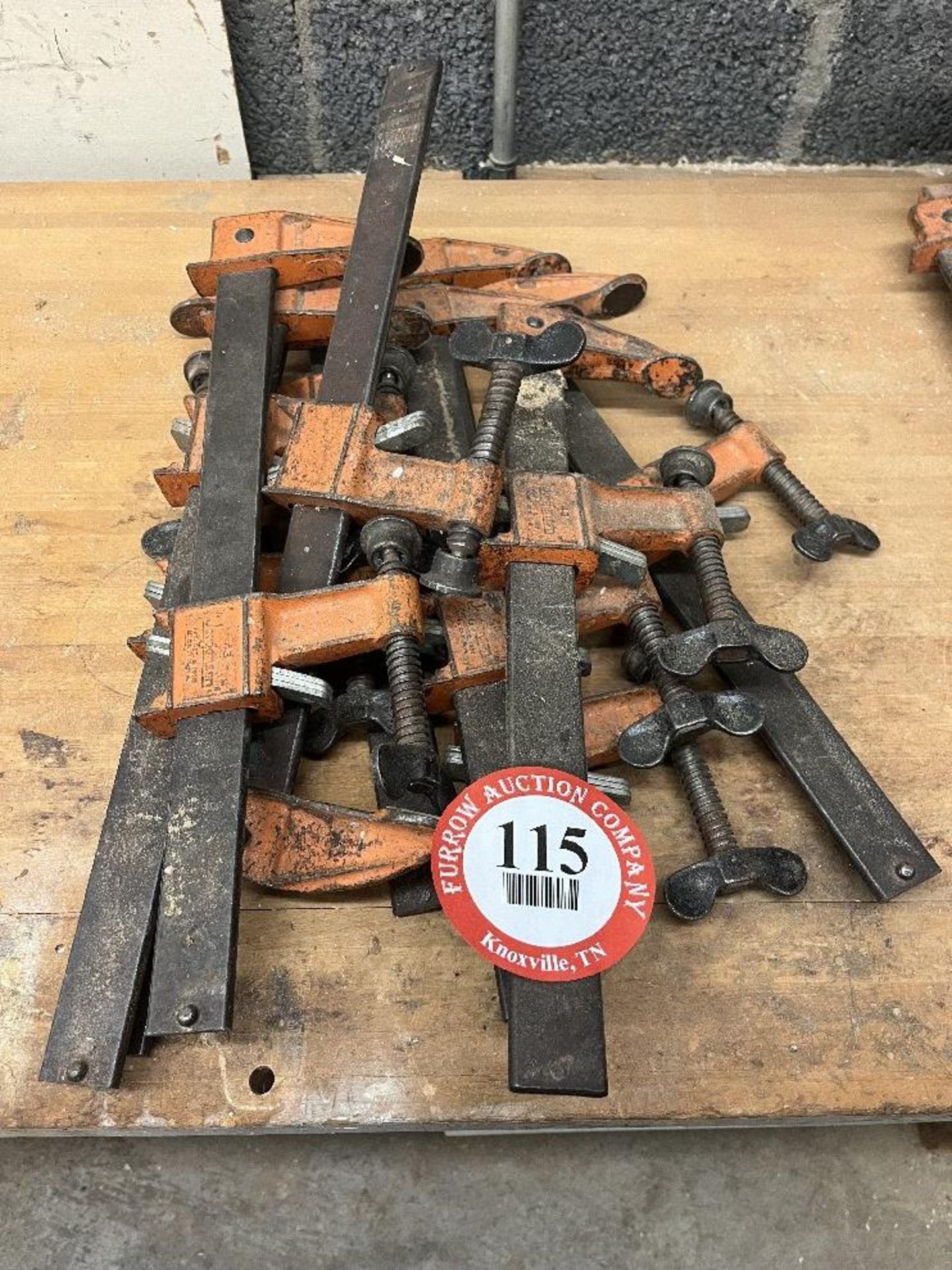 Ten 13" Adjustable Wood Clamps