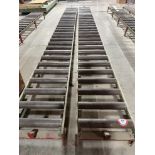 Four Sections 118" x 19.5" Roller Conveyor plus 2 Sections 98.5" x 19.5" Roller Conveyor