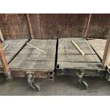 Pair of 4 Wheel Lumber Carts