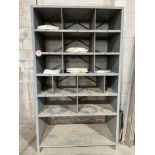 Metal Shop Cabinet with 16 Sections plus Contents (assorted banding)