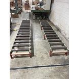 Two Sections 118" x 19.5" Roller Conveyor