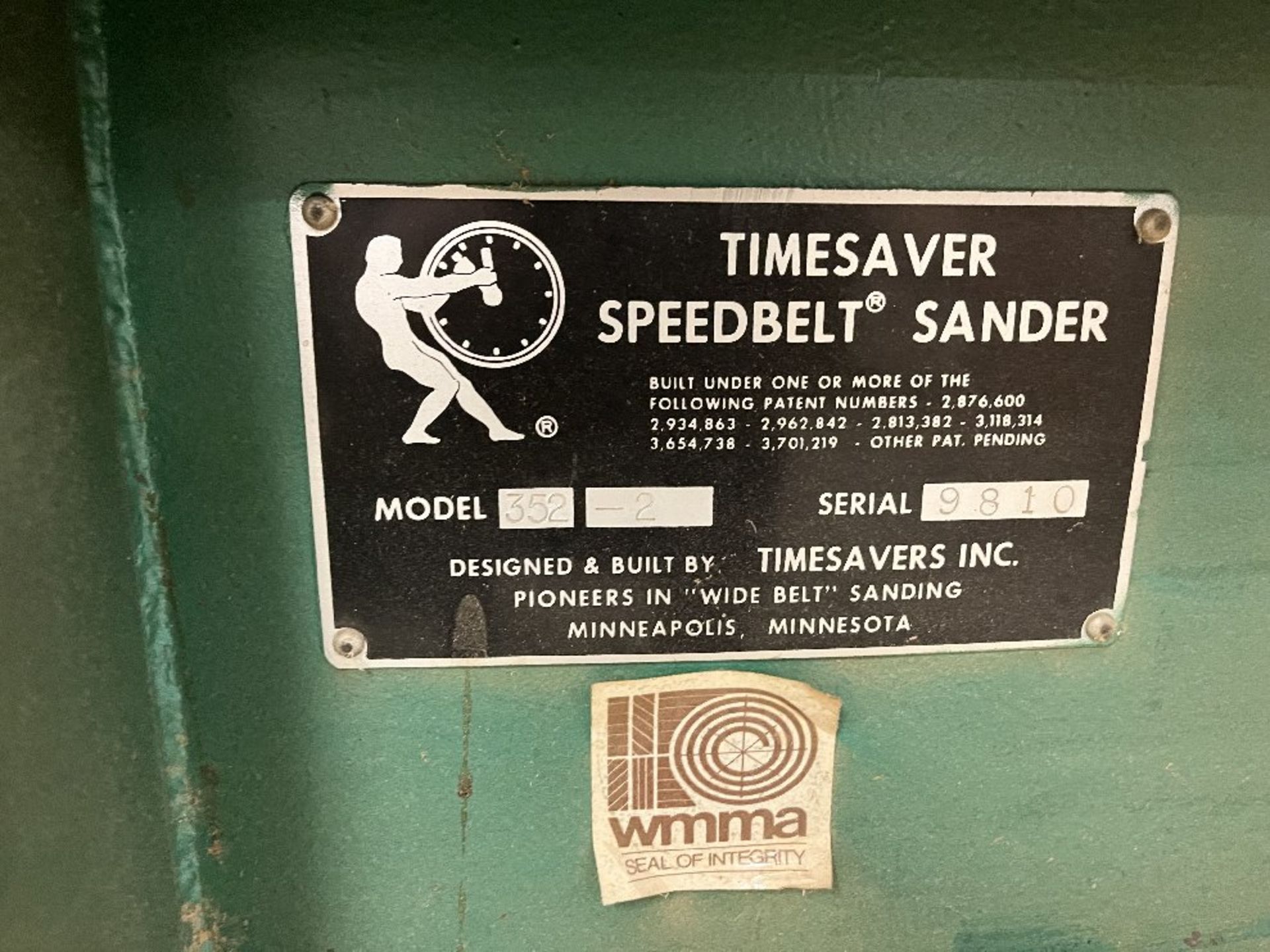 Timesavers Speed Belt Sander Model 352-2, 52" Wide, Double Drum, 50 HP Main Motor, 30 HP Gear - Bild 5 aus 5