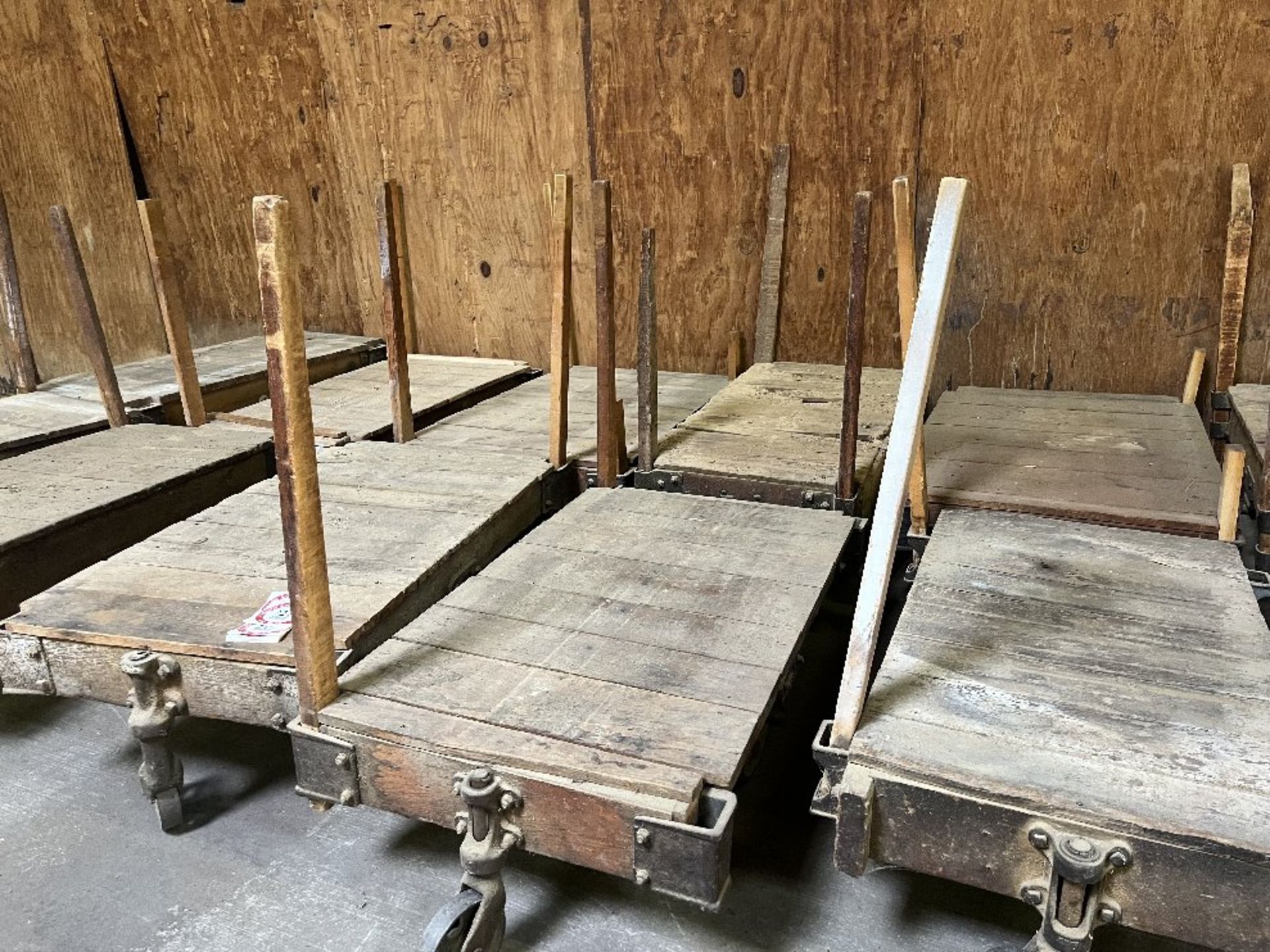 Pair of 4 Wheel Lumber Carts