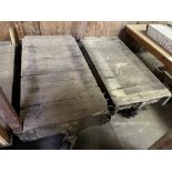 Pair of 4 Wheel Lumber Carts