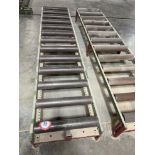 Three Sections 98.5" x 19.5" Roller Conveyor