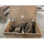 Assorted Wood Clamps includes Wooden Box on Casters