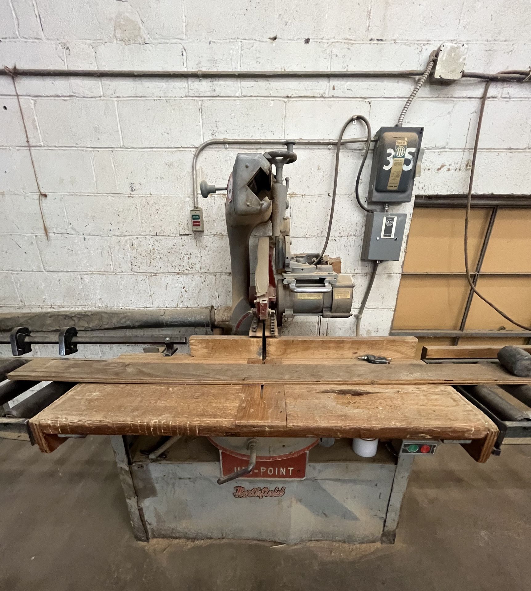 Northfield UNI-POINT Radial Arm Saw, Size X36AF, S/N 6610 14C, 16" Diameter Blade, 7.5 HP, 3480