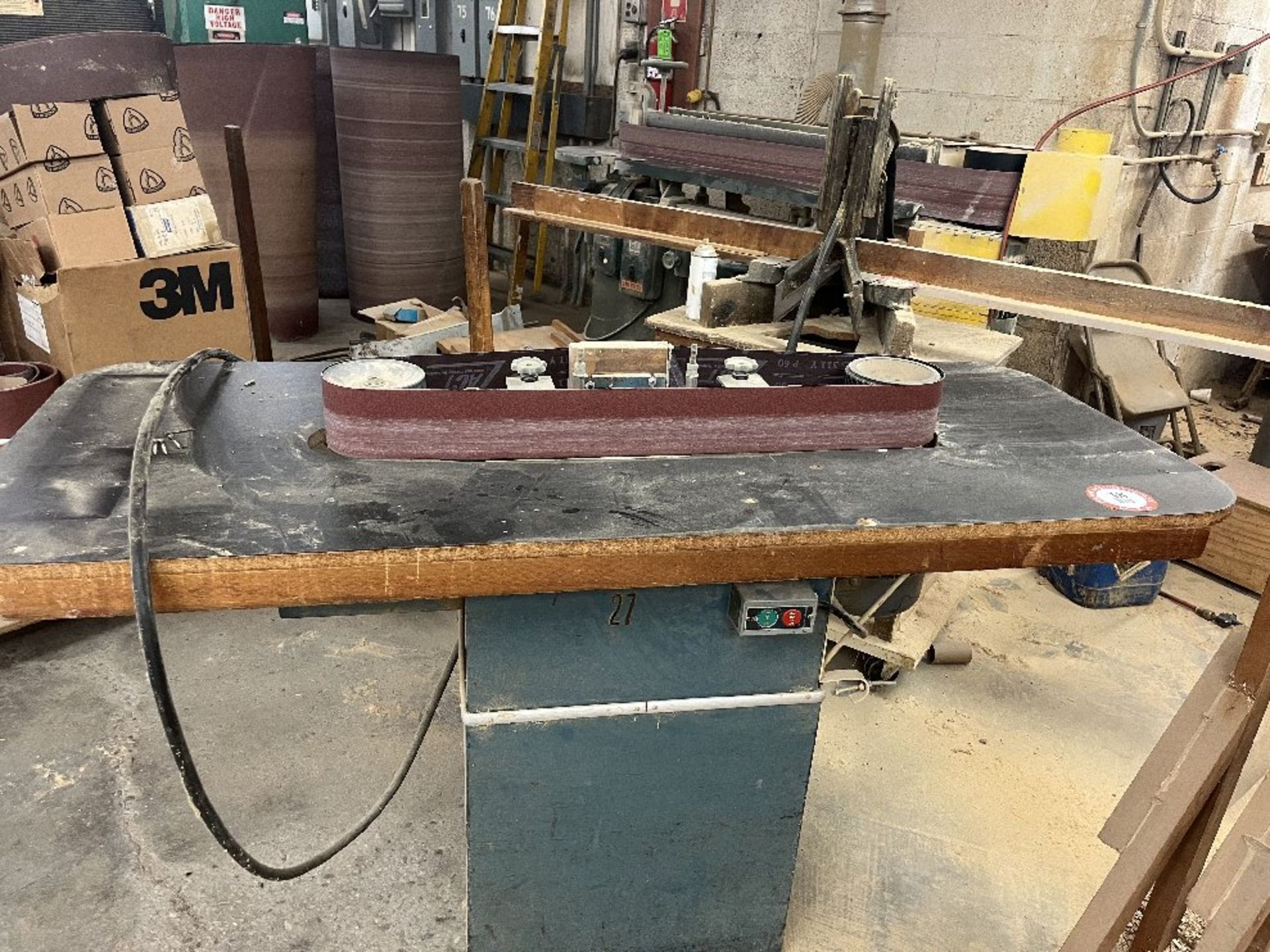 ACME Edge Belt Sander, 4" Wide Belt x 36" Between Centers