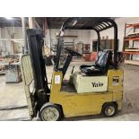 Yale Model GTC030UAT071, LP Gas, 3,000 lb. Capacity, Solid Tire Fork Lift with Side Shift