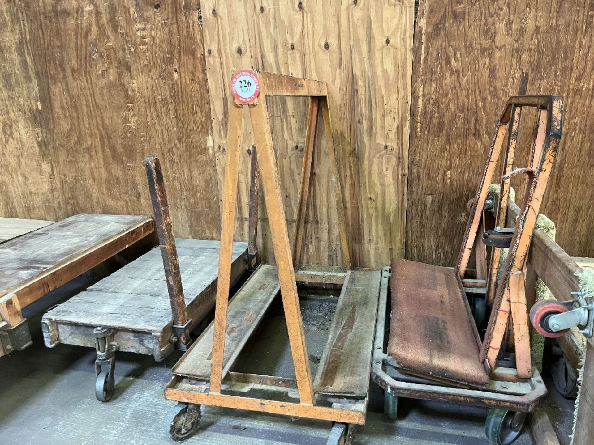 Two Metal Plywood Carts