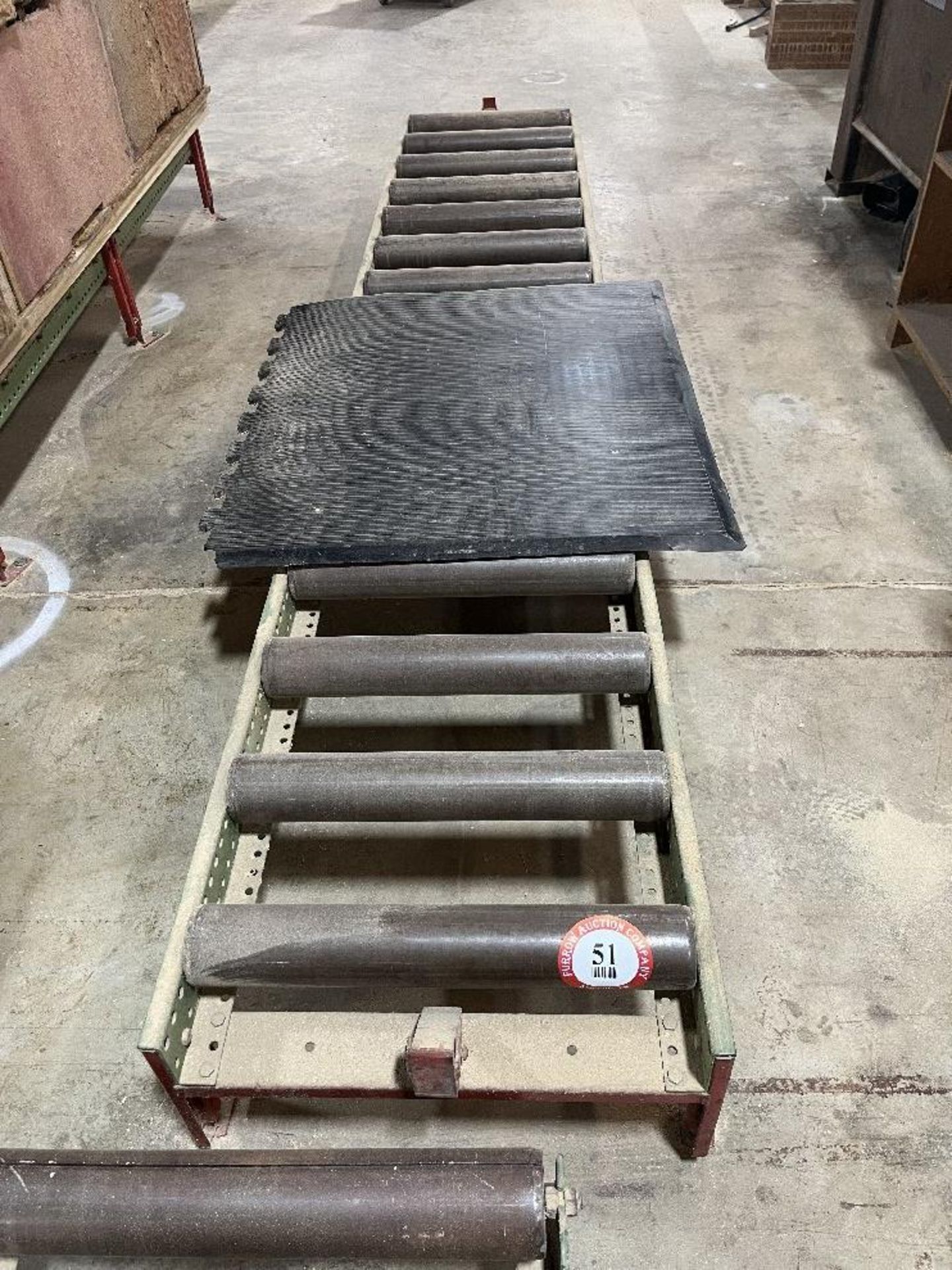 Three Sections 118" x 19.5" Roller Conveyor