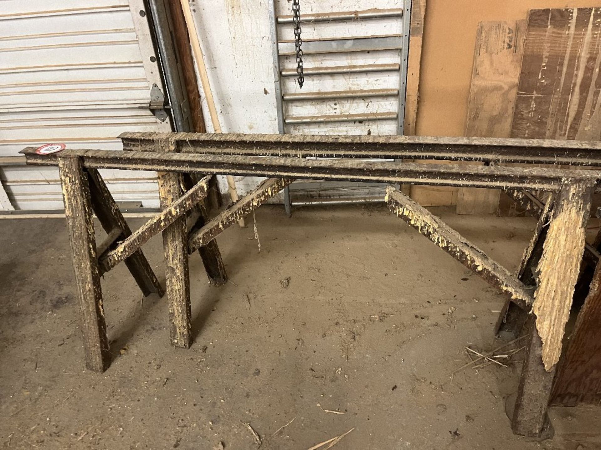 One Pair Custom Built Metal Saw Horses, 30"h x 72"l