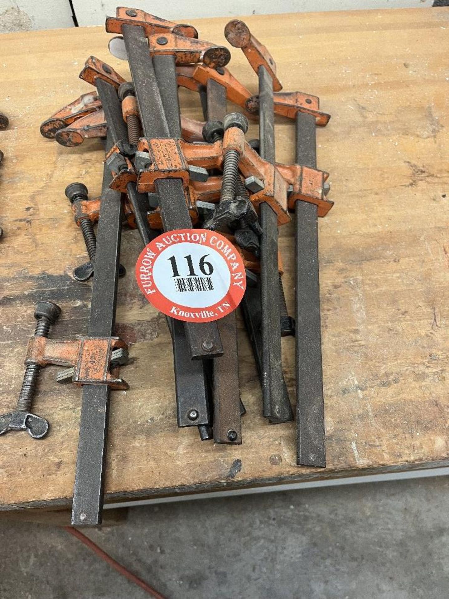 Ten 12" Adjustable Wood Clamps