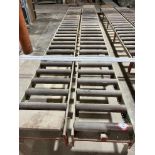 Four Sections 98.5" x 19.5" Roller Conveyor