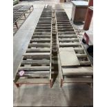 Four Sections 118" x 19.5" Roller Conveyor