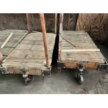 Pair of 4 Wheel Lumber Carts