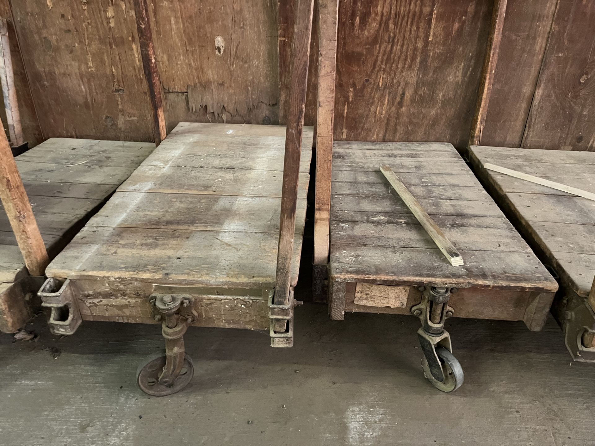 Pair of 4 Wheel Lumber Carts